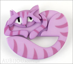 Erstwilder Brooch Pin Cheeky Cheshire Cat Purple Front