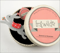 Erstwilder Brooch Pin Cotton Tailed Courier Easter Bunny Rabbit Box