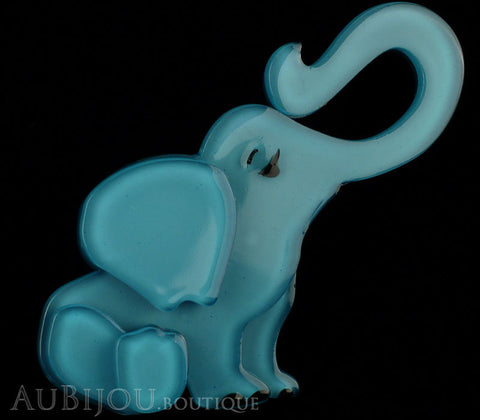 Erstwilder Brooch Pin Eli the Elephant Blue Gallery