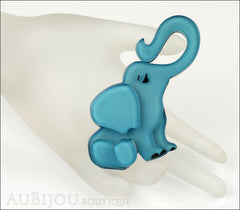 Erstwilder Brooch Pin Eli the Elephant Blue Mannequin
