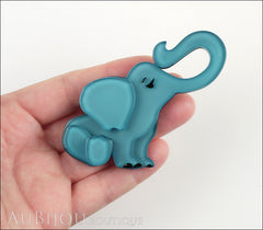Erstwilder Brooch Pin Eli the Elephant Blue Model