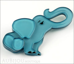 Erstwilder Brooch Pin Eli the Elephant Blue Side