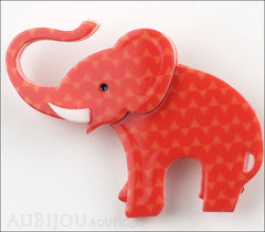 Erstwilder Brooch Pin Elizaveta The Elephant Red Front