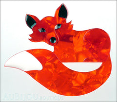 Erstwilder Brooch Pin Faustine Fox Red Front