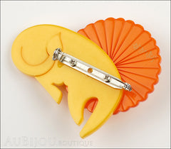 Erstwilder Brooch Pin Len Lion Yellow Orange Back
