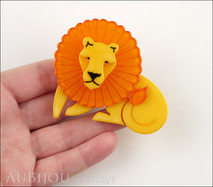 Erstwilder Brooch Pin Len Lion Yellow Orange Model