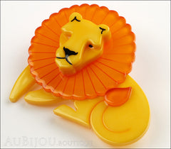 Erstwilder Brooch Pin Len Lion Yellow Orange Side
