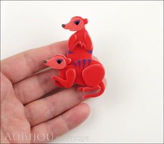 Erstwilder Brooch Pin Mimi And Moses Meerkat Red Model