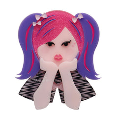 Erstwilder Bubblegum Pop Princess Harajuku Girl Brooch Pin Front