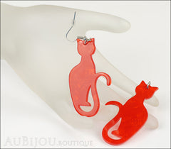 Erstwilder Cat Earrings Crimson Kitty Mannequin