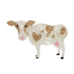 Erstwilder Clara-Bell Cow Brooch Pin Front
