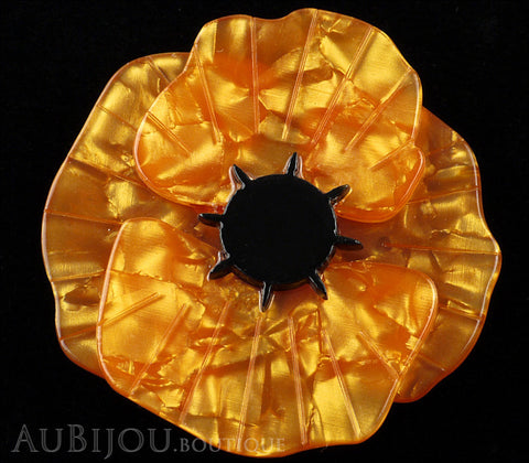 Erstwilder Flower Pin Brooch Poppy Field Orange Black Gallery