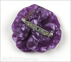 Erstwilder Flower Pin Brooch Poppy Field Purple Black Back