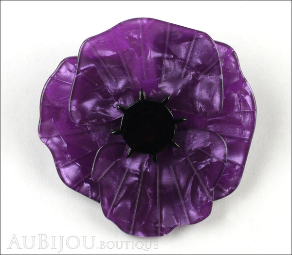 Erstwilder Flower Pin Brooch Poppy Field Purple Black Gallery