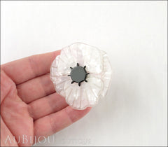 Erstwilder Flower Pin Brooch Poppy Field White Black Model