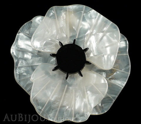 Erstwilder Flower Pin Brooch Poppy Field White Black Gallery