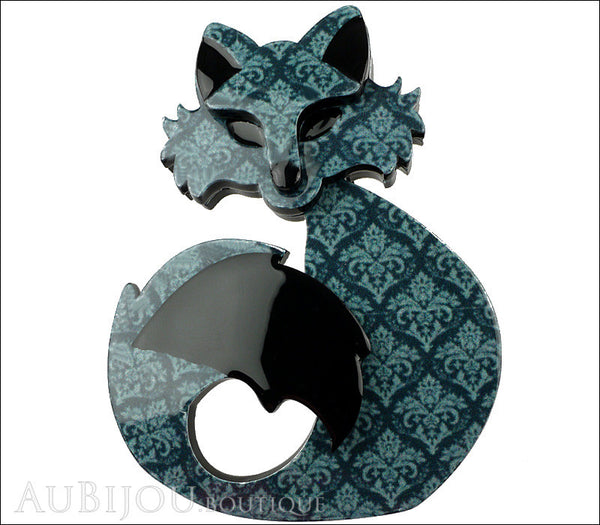 Erstwilder Fox Brooch Pin She's so Foxy Teal Tapestry Gallery