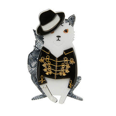 Erstwilder Michael Jackson Rock With You Cat Brooch Pin Front