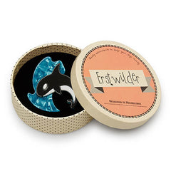 Erstwilder Olinda The Honorable Orca Whale Brooch Pin Box