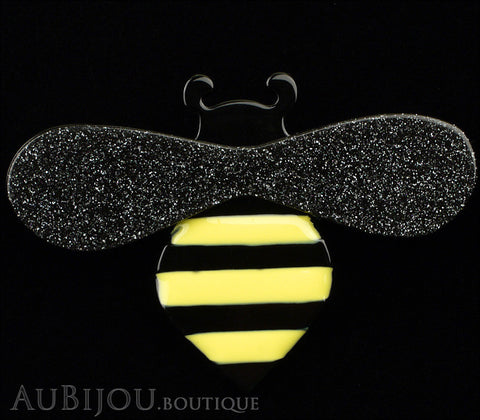 Erstwilder Pin Brooch Babette Bee Black Yellow Gallery