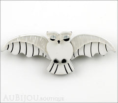 Erstwilder Pin Brooch Oscar The Owl Oracle White Front