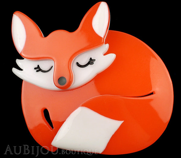 Erstwilder Brooch Pin Sacha Sleeping Fox Orange Gallery