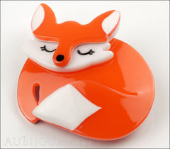 Erstwilder Brooch Pin Sacha Sleeping Fox Orange Side
