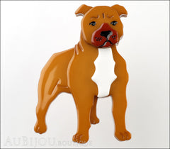 Erstwilder Staffordshire Terrier Dog Brooch Pin Chocolate Front