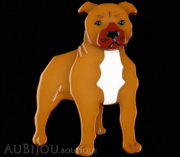 Erstwilder Staffordshire Terrier Dog Brooch Pin Chocolate Gallery