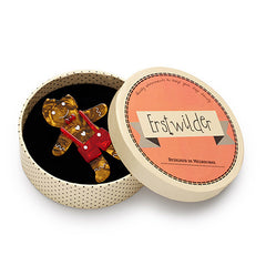 Erstwilder The Bite Before Christmas Gingerbread Man Brooch Pin Box