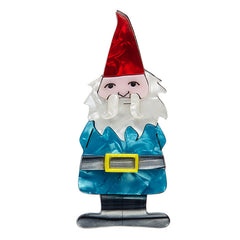 Erstwilder Theres No Place Like Gnome Brooch Pin Front