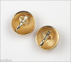 Vintage Crown Trifari Enamel Heraldic Maltese Cross Brooch Pin Earrings Set 1960's