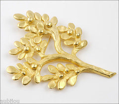 Vintage Huge Il Etait Une Fois Floral Tree Brooch Pin French Designer Jewelry