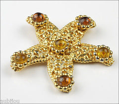 Vintage Dominique Aurientis Starfish Runway Brooch Pin Set Haute Couture France