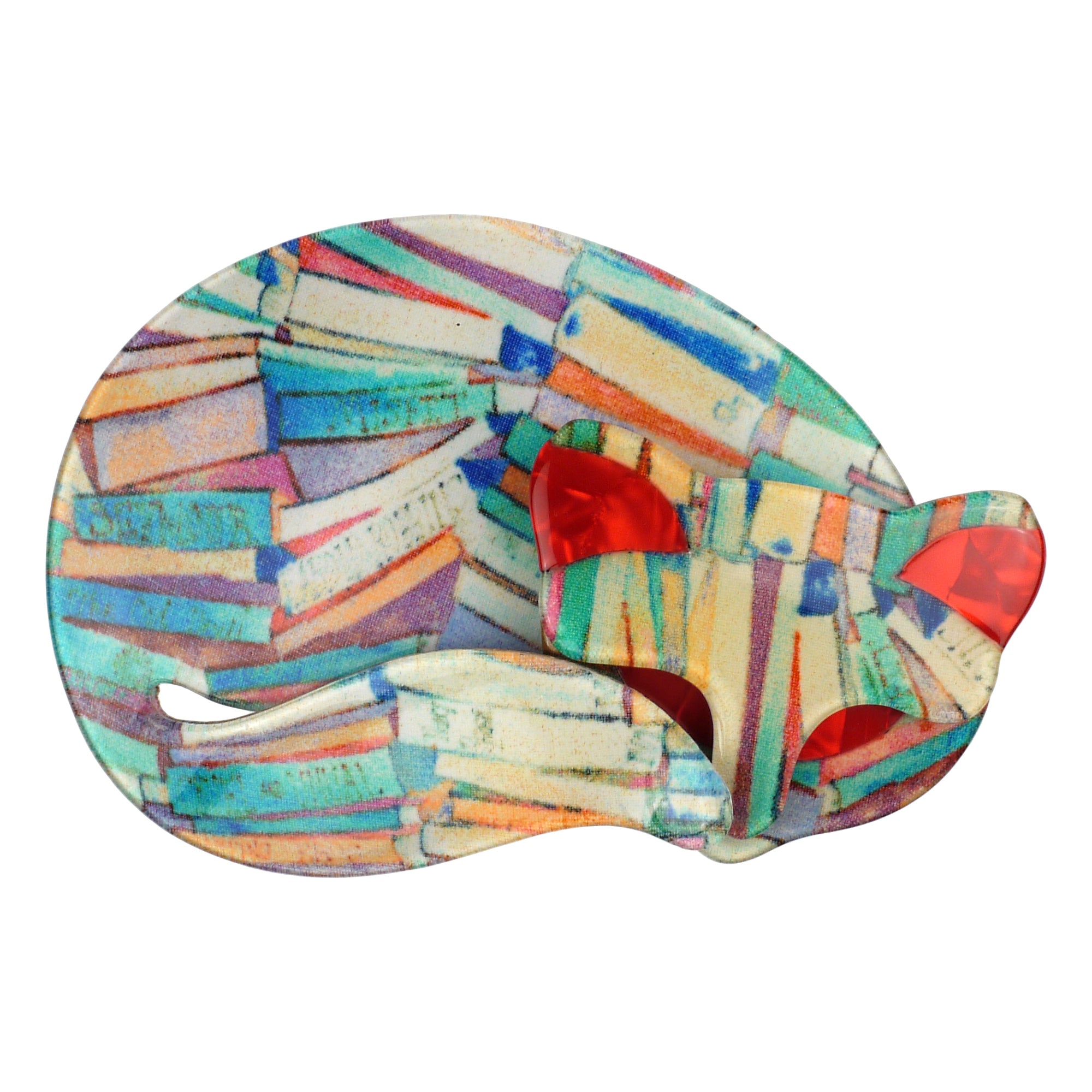 Lea Stein Gomina the Cat Brooch Abstract Multicolor