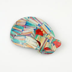 Lea Stein Gomina the Cat Brooch Abstract Multicolor