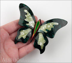 Lea Stein Elfe The Butterfly Insect Brooch Pin MOP Green Model