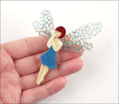 Lea Stein Fairy Demoiselle Volage Brooch Pin Blue Red Multicolor Model