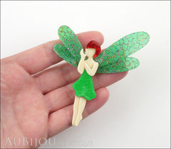 Lea Stein Fairy Demoiselle Volage Magic Wings All Green Model