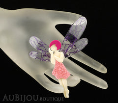 Lea Stein Fairy Demoiselle Volage Magic Wings Pink Purple Mannequin