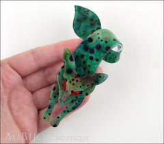Lea Stein Fox Brooch Pin Multicolor Amphibian Red Model