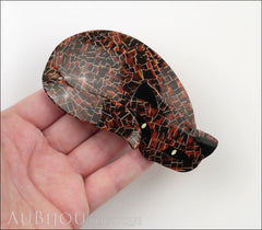 Lea Stein Mistigri The Cat Brooch Pin Tortoise Mosaic Black Model