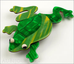 Lea Stein Rhana The Leaping Frog Brooch Pin Green 2 Side