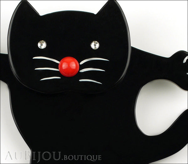 Marie-Christine Pavone Brooch Cat Dancing Black Galalith Gallery