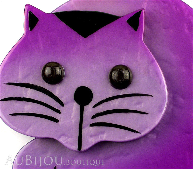 Marie-Christine Pavone Brooch Cat Roudoudou Purple Galalith Gallery