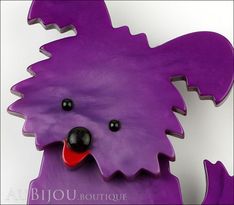 Marie-Christine Pavone Brooch Dog Bobby Purple Galalith Gallery