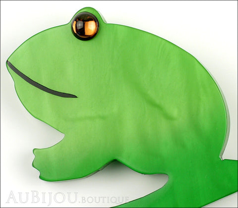 Marie-Christine Pavone Brooch Frog Green Galalith Gallery