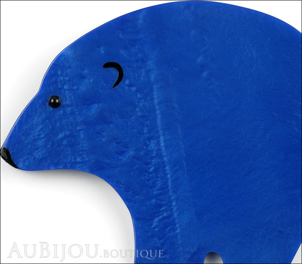 Marie-Christine Pavone Pin Brooch Polar Bear Cobalt Blue Galalith Gallery