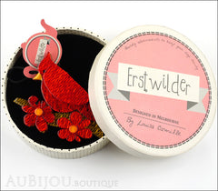 Erstwilder Bird Brooch Pin Ruby the Red Cardinal Box