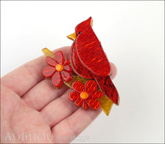 Erstwilder Bird Brooch Pin Ruby the Red Cardinal Model